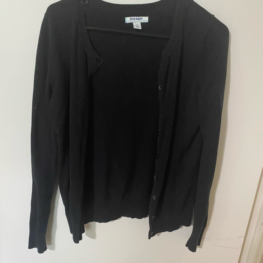 Black cardigan